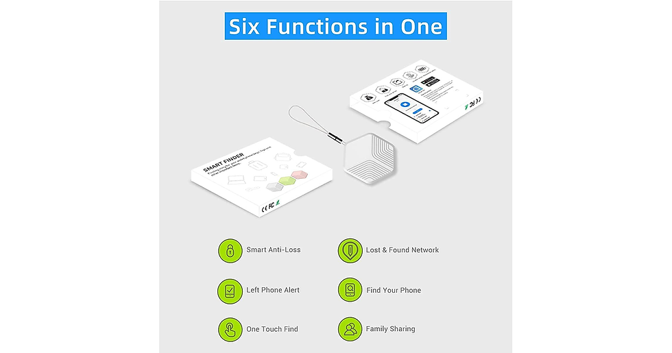 Thumbnail: Navidue Key Finder, Phone Finder with Replaceable Battery[1 Year Battery Life], 