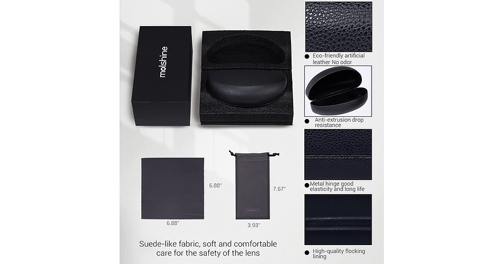 Thumbnail: Molshine Hard Shell Sunglasses Case,Classic Extra Large Glasses Case for Sunglas