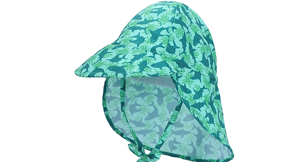 Thumbnail: LACOFIA Baby Sun Protection Beach Hat Toddler Super Soft Adjustable Flap Cap Kid