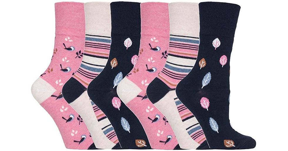 Thumbnail: Gentle Grip - 6 Pairs Non Elastic Soft Top Cotton Socks for Women