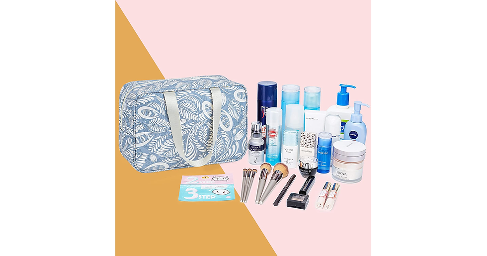Thumbnail: Full Size Toiletry Bag Large Cosmetic Bag Travel Makeup Bag Organizer for Women 