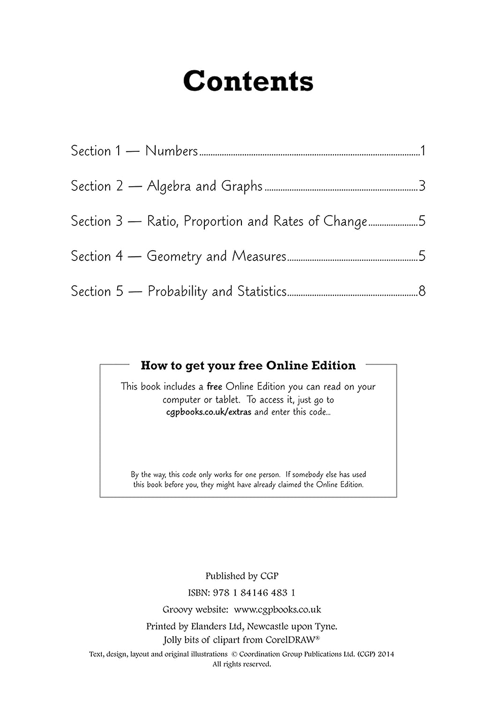 Thumbnail: KS3 Maths Answers for Workbook - Foundation (CGP KS3 Workbooks)