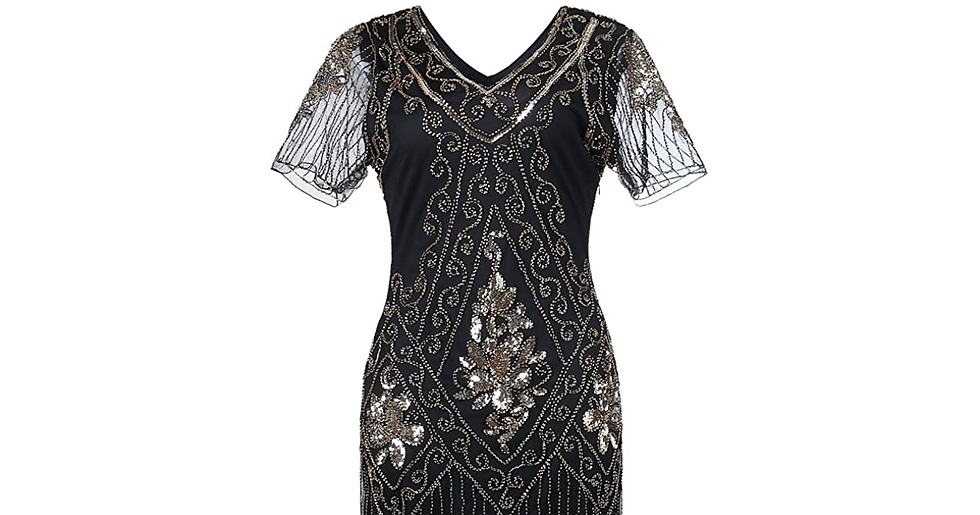 Thumbnail: Jaoswish Gatsby 1920S Flapper Dress Women Vintage Sequin Fringe Beaded Art Deco 