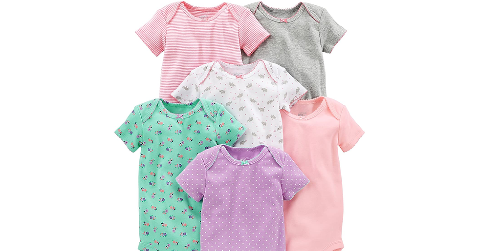 Thumbnail: Simple Joys by Carter'S Baby Girls' Short-Sleeve Bodysuit, Pack of 6