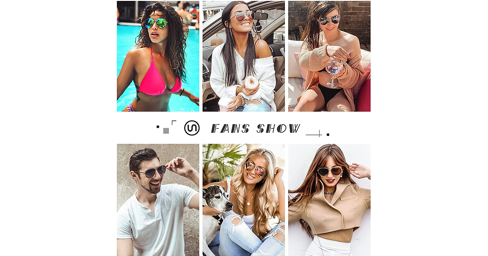 Thumbnail: SUNGAIT Oversized Sunglasses for Women Lightweight Fashion Eyewear - Mirrored Po