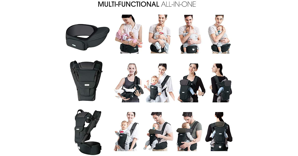 Thumbnail: Maydolly Baby Carrier with Hip Seat 3 in 1 Infant Front Carrier Baby Sling for I