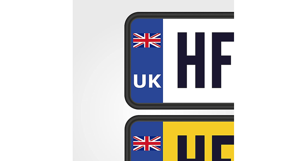 Thumbnail: 12PA UK Oval + Number Plate Sticker | Stickers for Europe (UK Oval + Number Plat