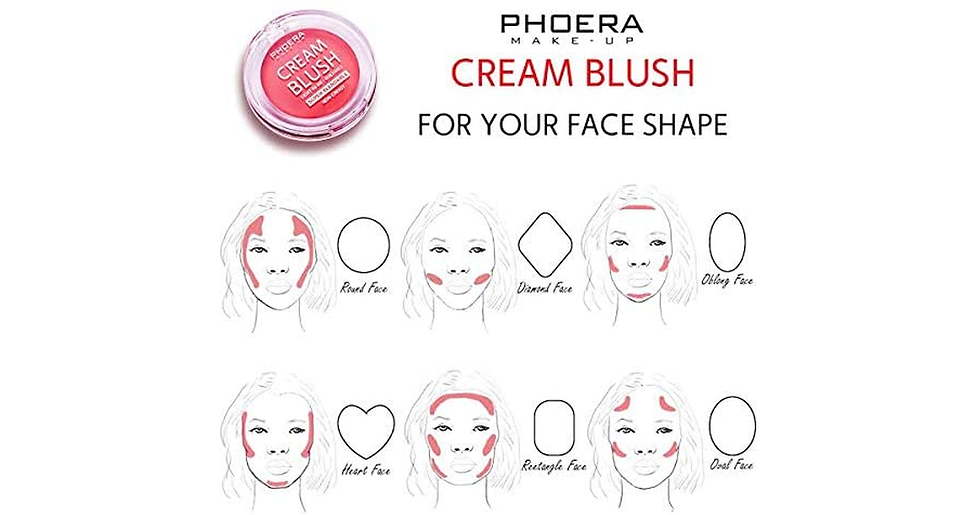 Thumbnail: PHOERA Makeup Face Cheek Blush Cream Matte Blusher Super Blend-Able Sweat-Resist