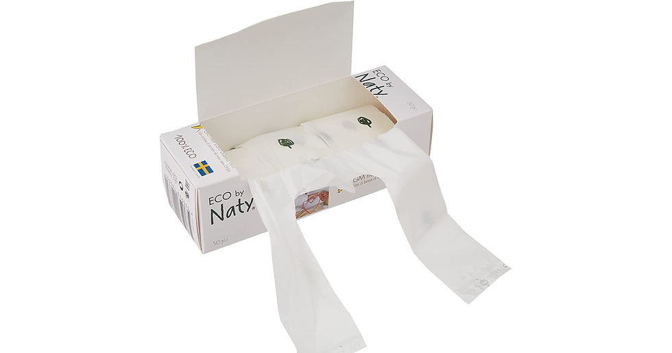 Thumbnail: Eco by Naty, Ecological Disposal Bags, Pack of 50 Pieces, 100% Compostable