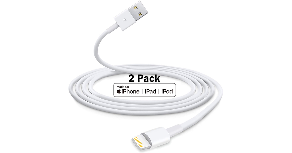 Thumbnail: 2Pack Apple Mfi Certified Iphone Charger 2M, Iphone Lightning to USB Cable 2 Met