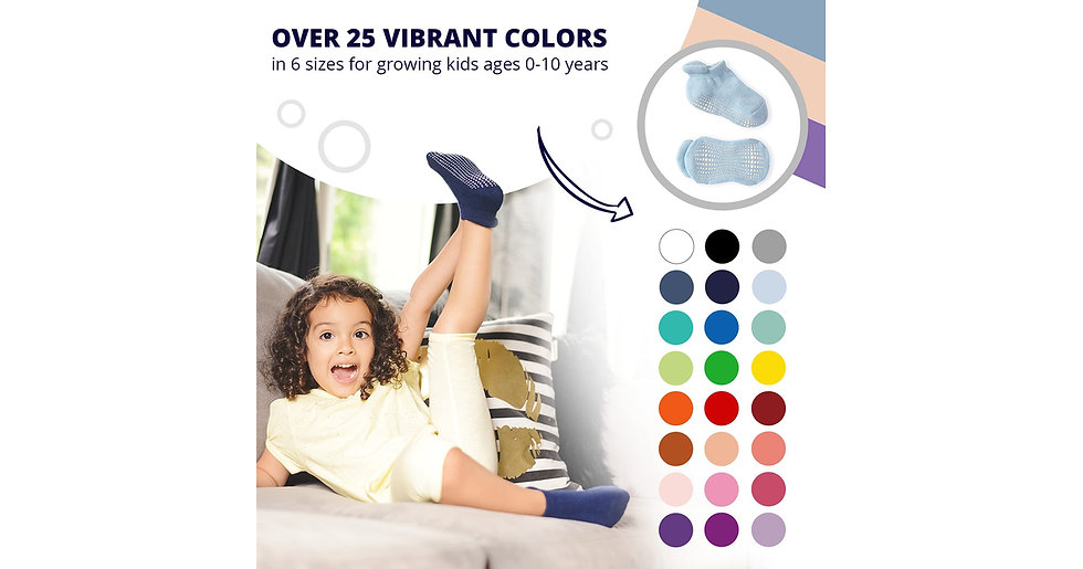 Thumbnail: LA Active Grip Ankle Socks - Cozy Warm Winter Socks - for Baby Toddler Infant Ne