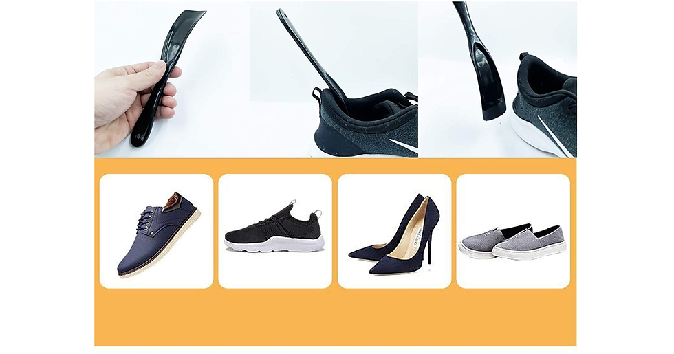 Thumbnail: 2 Pcs Plastic Shoe Horn.Fit for Men, Women, Kids and Seniors.