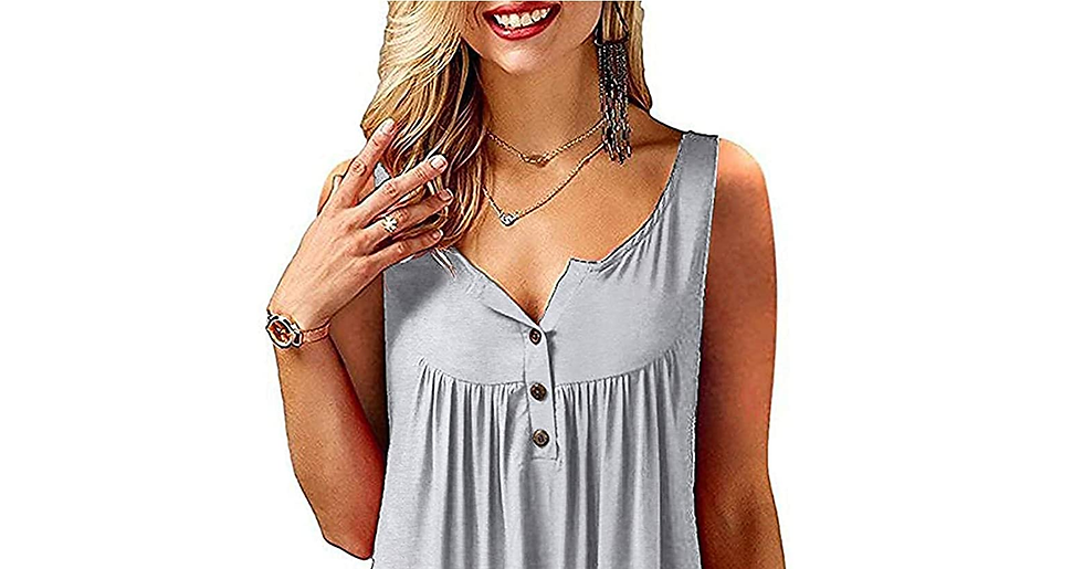 Thumbnail: Florboom Womens Casual Long/Short Sleeve Tops Loose Pleated Tunic Shirts