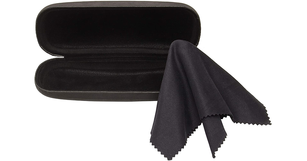 Thumbnail: Hard Shell Brushed Eyeglass Case with Microfiber Cleaning Cloth – Premium Eye Gl