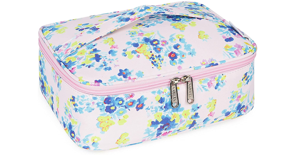 Thumbnail: Travel Makeup Bag Large Cosmetic Bag Make up Case Organizer for Women and Girls 