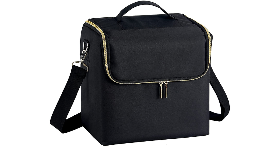 Thumbnail: Vanity Case Makeup Box Organiser Travel Train Case Luggage Make up Beauty Box wi