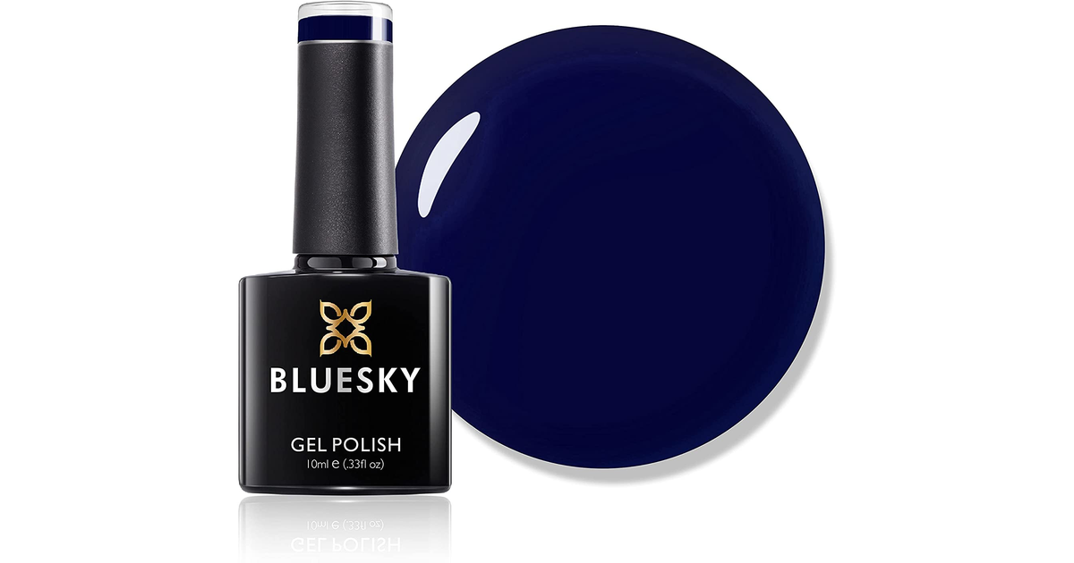 Bluesky Gel Nail Polish, Abyss VIP03, Black Glitter, Long Lasting, Chip Resistan