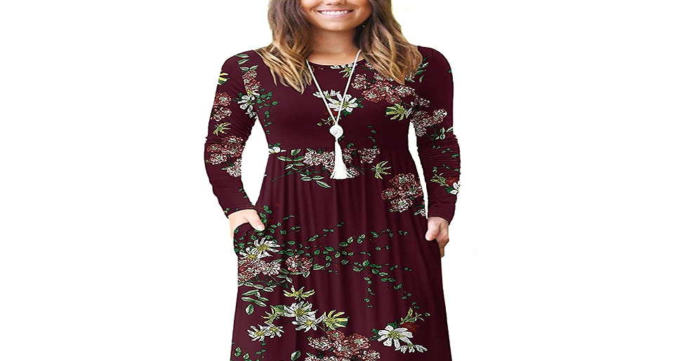 Thumbnail: GRECERELLE Women'S Casual Maxi Dress Long Sleeve Long Dresses with Pockets and S