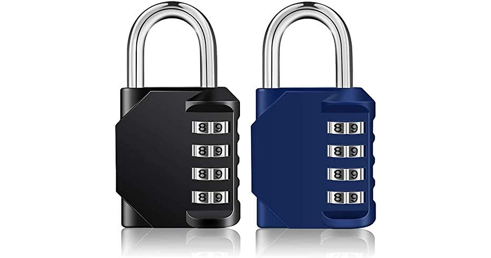 Thumbnail: ZHEGE Combination Padlocks, 4 Digit Locker Padlocks for Gym Lockers, School Lock