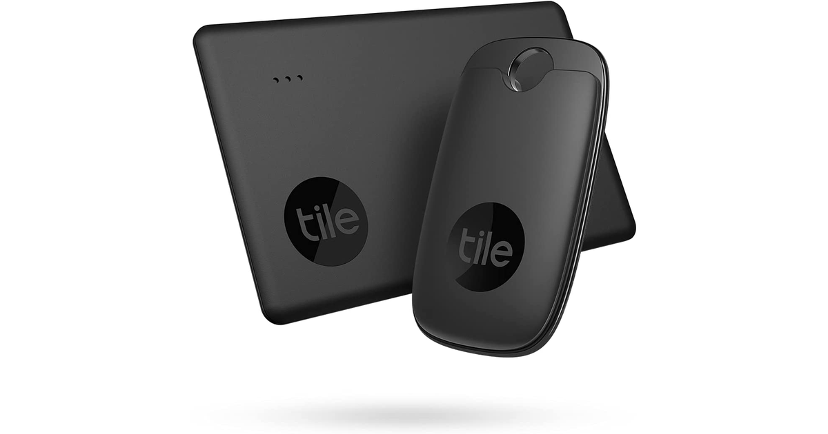 Tile Performance Pack (2022) Bluetooth Item Finder Set - Pack of 2 (1 Pro, 1 Sli