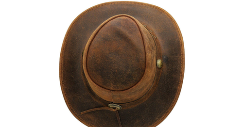 Sidewinder Vormbare Outbackhoed Western Stijl Leer Cowboyhoed voor Dames en Heren Brede Rand Vintage Oude Stijl, Bruin, S Sidewinder Vormbare Outbackhoed Western Stijl Leer Cowboyhoed voor Dames en Heren Brede Rand Vintage Oude Stijl, Bruin, S