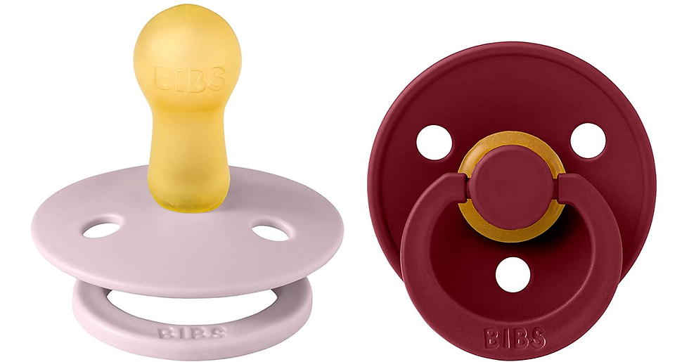 Thumbnail: BIBS Colour Soother 2-Pack, BPA Free Dummy Pacifier, round Nipple. Natural Rubbe