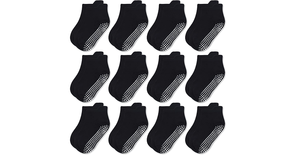 Thumbnail: Non Slip Toddler Baby Socks GRPSKCOS 12 Pairs anti Skid Ankle Socks for Kids Boy
