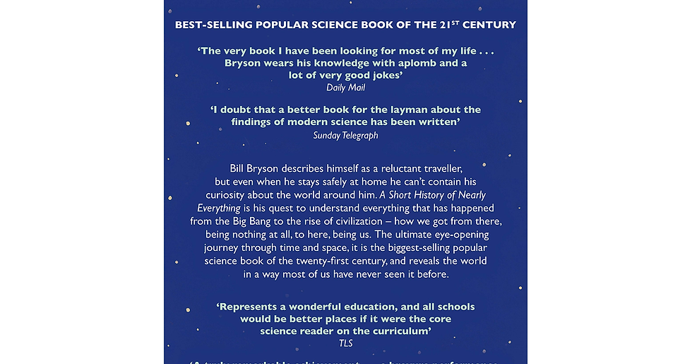 Thumbnail: A Short History of Nearly Everything: Bill Bryson (Bryson, 5)