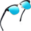 Thumbnail: Joopin Semi-Rimless Polarised Sunglasses Man - UV400 Protection Retro Half Frame