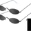 Thumbnail: 2 Pairs Vintage Oval Sunglasses Small Oval Sunglasses Mini Vintage Stylish round