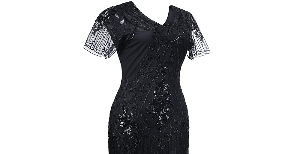 Thumbnail: Jaoswish Gatsby 1920S Flapper Dress Women Vintage Sequin Fringe Beaded Art Deco 