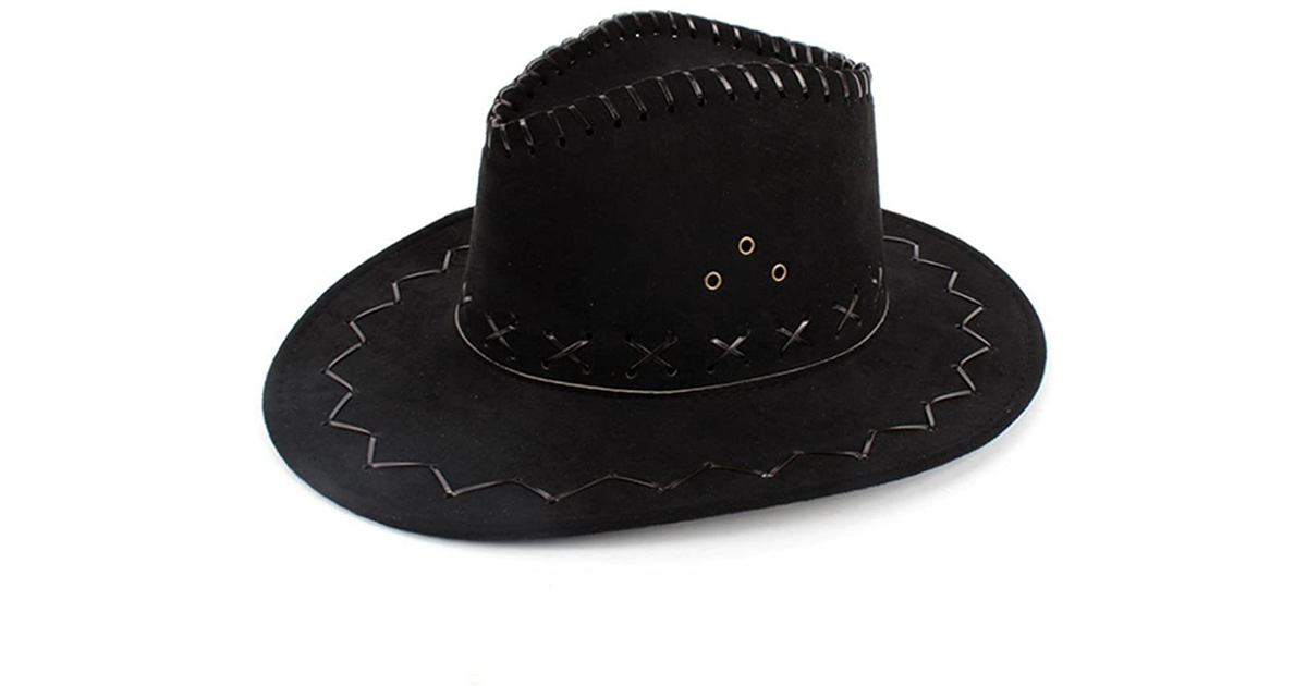 NYKKOLA Western Authentic Gunslinger Hat Suede Cowboy Hat Unisex