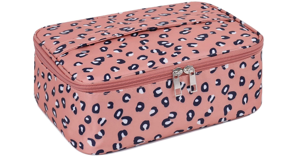 Thumbnail: Travel Makeup Bag Large Cosmetic Bag Make up Case Organizer for Women and Girls 