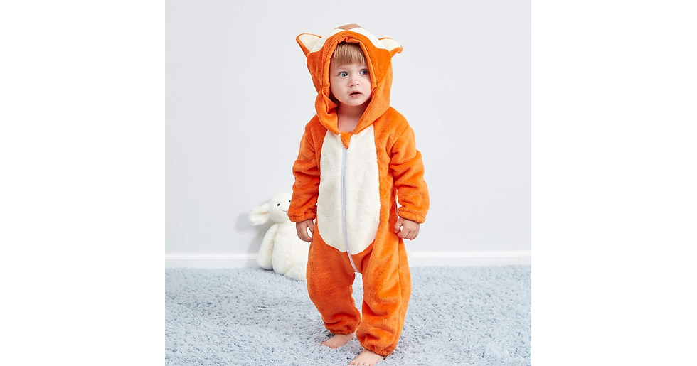 Thumbnail: MICHLEY Hooded Romper Baby Boys Girls Flannel Pyjamas 2-36 Months