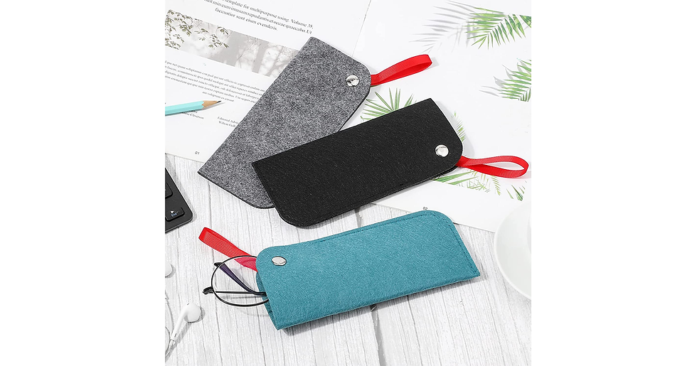 Thumbnail: Hifot Soft Eyeglasses Case 3 Pack, Felt Portable Travel Slip in Eyeglasses Case,