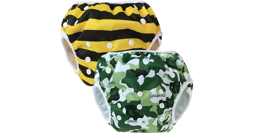 Thumbnail: Teamoy Reusable Swim Nappy(2 Packs) for Baby Boys& Girls, Comfortable, Washable 