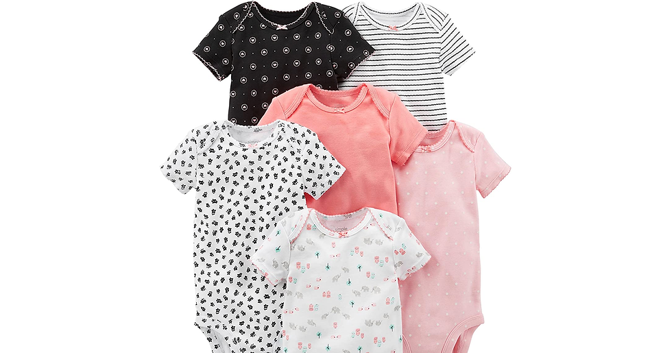 Thumbnail: Simple Joys by Carter'S Baby Girls' Short-Sleeve Bodysuit, Pack of 6
