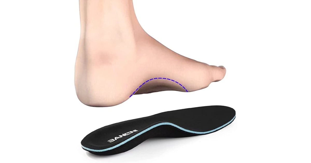 3ANGNI Orthotic High Arch Support Insoles, Function Insert for Severe Flat Feet,