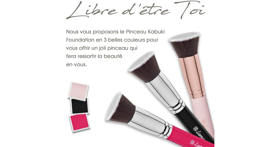 Thumbnail: Foundation Brush Kabuki Flat Top - Perfect for Blending Liquid Make Up, Cream or