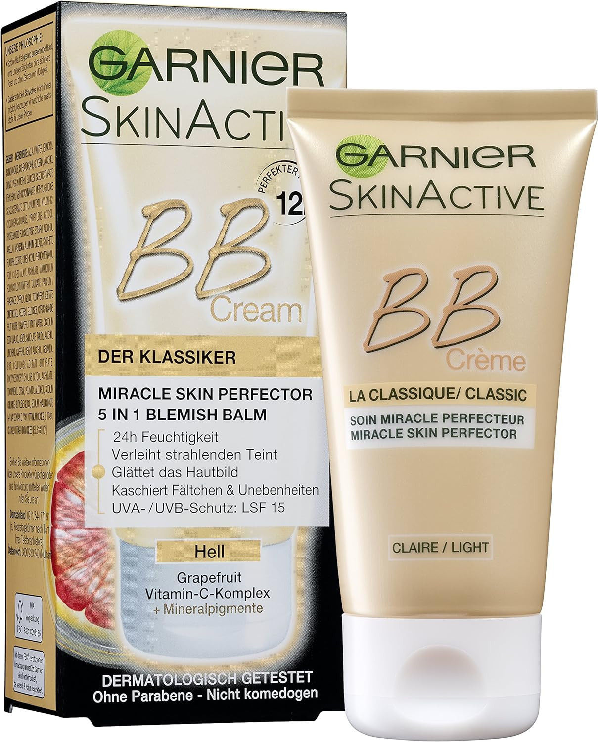 Garnier BB Cream Miracle Skin Perfector 5 in 1 Blemish Balm Light with Vitamin C