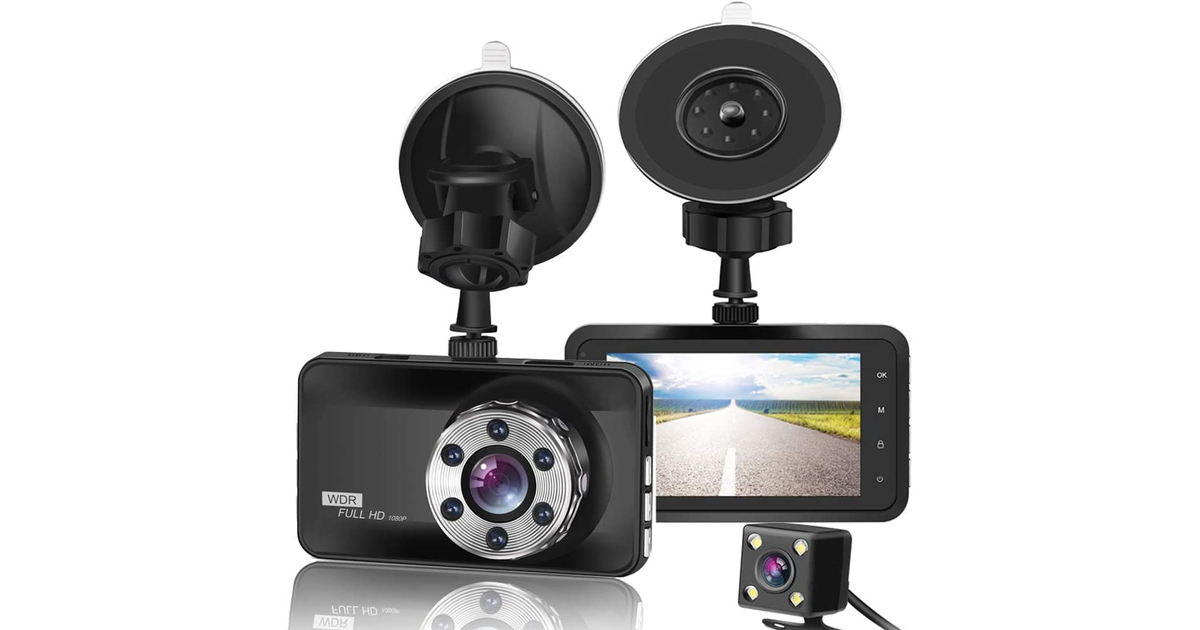 ORSKEY Dash Cam Front and Rear 1080P Full HD Dual Dash Camera in Car Camera Dash