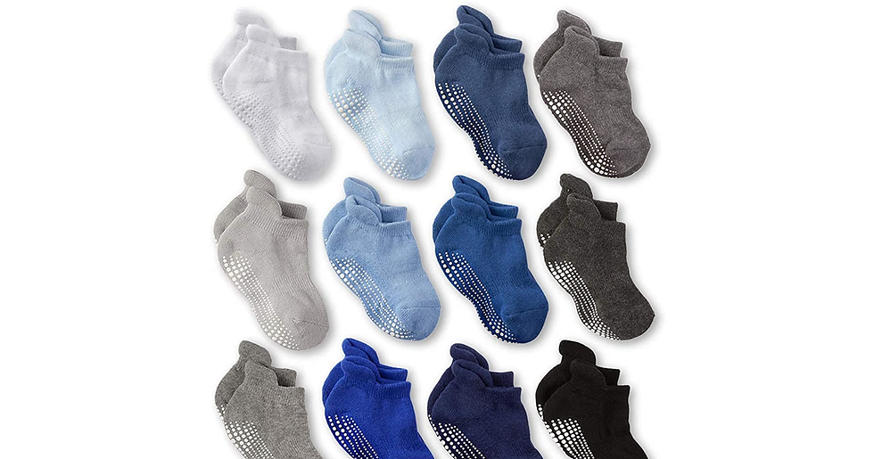 Thumbnail: LA Active Grip Ankle Socks - Cozy Warm Winter Socks - for Baby Toddler Infant Ne
