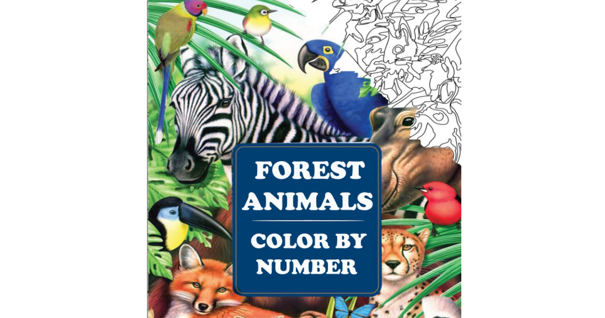 Forest Animals Color by Number: an Adult Coloring Book with Fun, Easy, and Relax