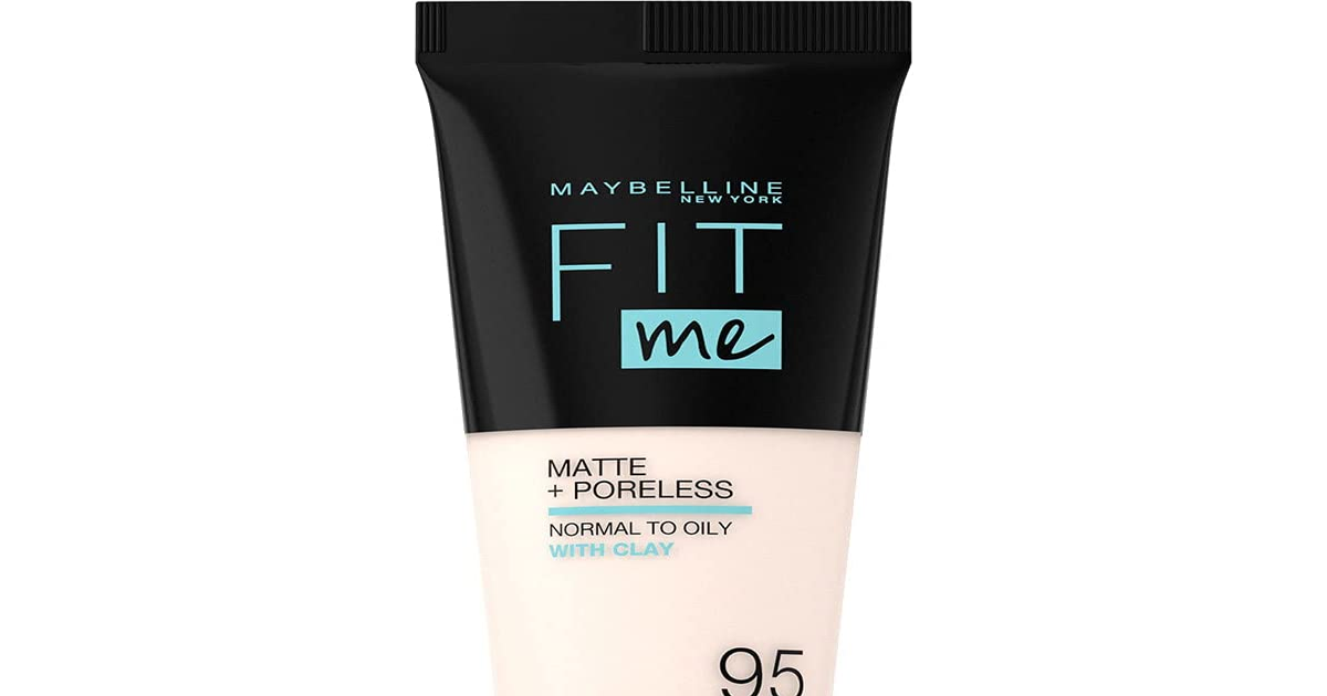 Maybelline Fit Me Foundation, Matte & Poreless, Full Coverage Blendable Normal t