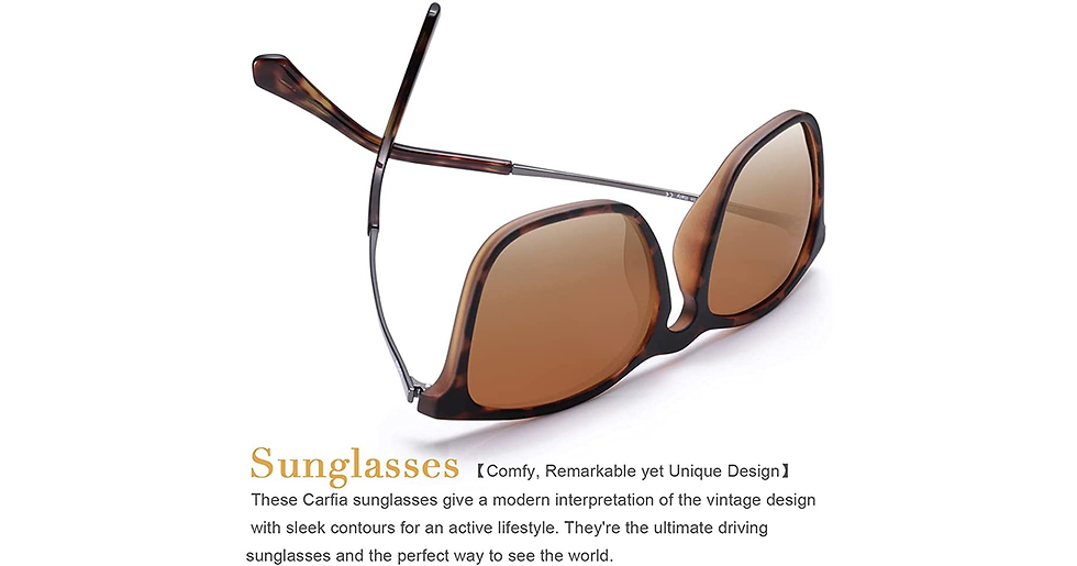 Thumbnail: Carfia Vintage Polarised Mens Womens Sunglasses UV400 Protection for Driving Tra