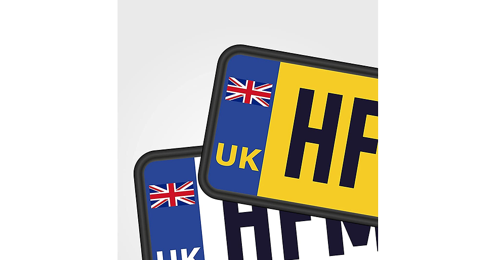 Thumbnail: 12PA UK Oval + Number Plate Sticker | Stickers for Europe (UK Oval + Number Plat