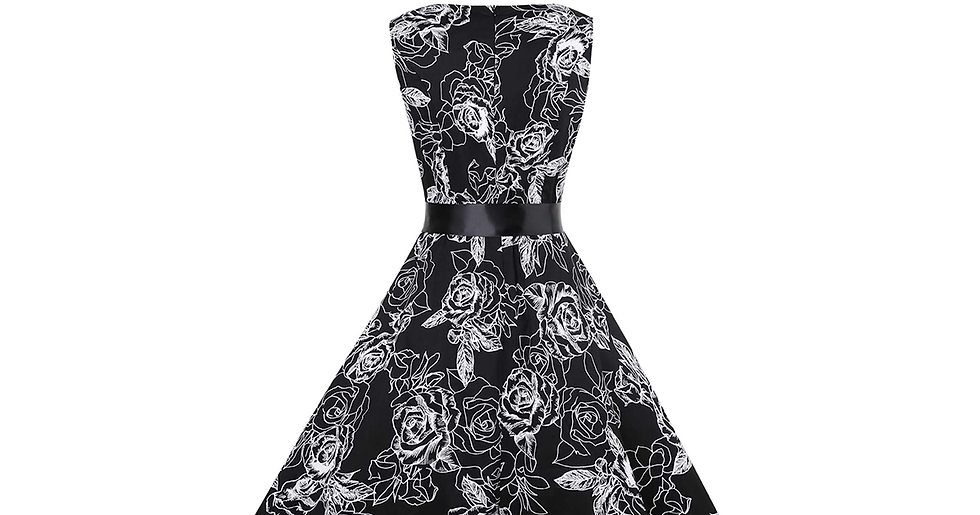 Thumbnail: Ihot Women'S Vintage 1950S Classy Rockabilly Retro Floral Pattern Print Cocktail