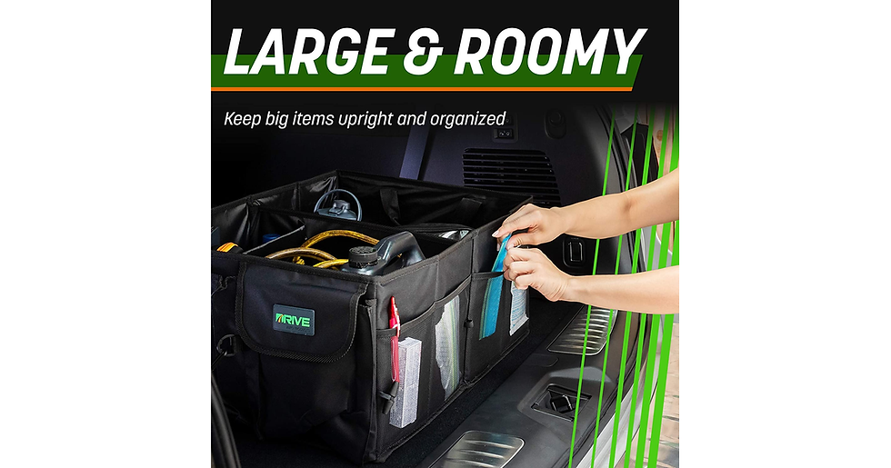 Thumbnail: Drive Auto Car Boot Organiser – Robust, Collapsible, Multi-Compartment Car Trunk