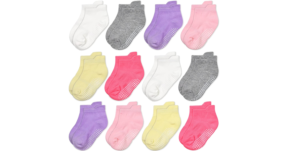 Thumbnail: Non Slip Toddler Baby Socks GRPSKCOS 12 Pairs anti Skid Ankle Socks for Kids Boy