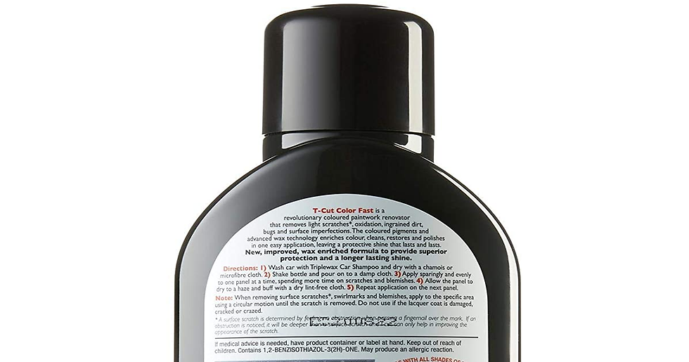 Thumbnail: T-Cut CMW002 Black Scratch Remover Color Fast Paintwork Restorer Car Polish - 50